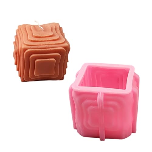 Quadratische Silikonform Würfel Kerzenform Handgefertigtes Ornamentsseife Für Tischdekoration Würfel Kerzenform Handgefertigt Quadratische Silikon Ornamentpflaster von Pyasuye