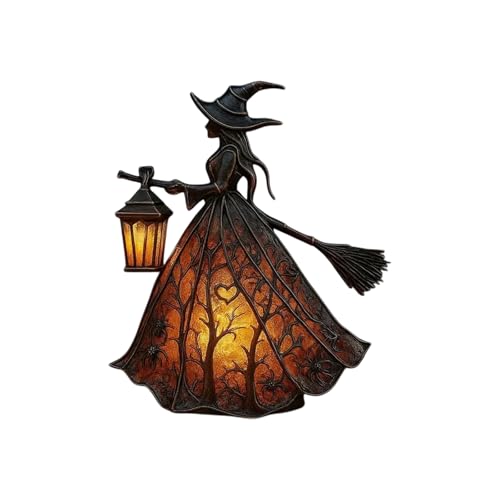 Warme Leuchten Hexenköpfe Dekore Batterie Betriebene Halloween Harze Hexenfigur Mit Lampe Für Innendesktop Dekoration Halloween Hexen Nachtlicht von Pyasuye