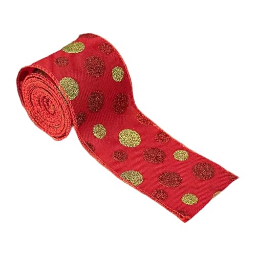 Weihnachtsdekorationsband 5yards Sackleinendesign Mit Eingebautem Draht Zum Formen Von Bogenknoten Und Handwerks Weihnachtsbaumband Mit Punkten Weihnachtsdekorationsband 5yards Sackleinendesign Mit Eingebautem Draht Zum Formen Von Bogenknoten Und Handwerks Weihnachtsbaumband Mit Punkten von Pyasuye
