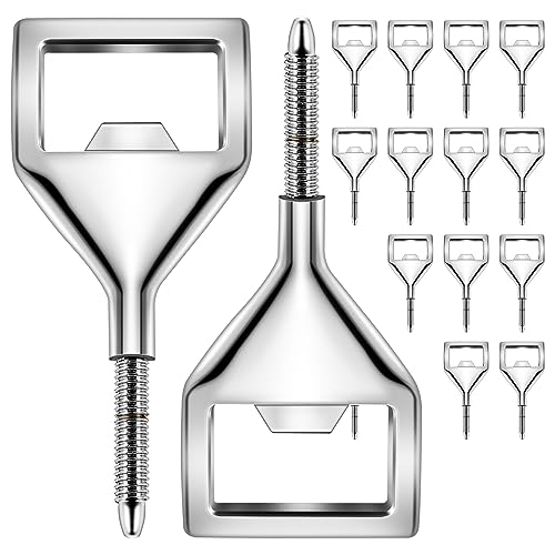 Pyatofyy 15Pcs Flaschenöffner Rohlinge Metall FlaschenöFfner Einsätze Set Gewinde Bierflaschenöffner, Flaschenöffner für Startseite Kneipe Outdoor Männer(Silber) von Pyatofyy