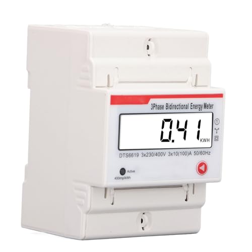 3 Phase DIN Rail Smart Energy Messgerät, Home Energy Monitor Bidirektionaler Stromversorgungsschalter Timer, LCD -Bidirektionalergie -Tester 3 X 230 V 400 V 10 100 a von Pyhodi