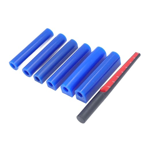6-teiliges Blaues Ringwachsrohr, Schnitzwachsloch, Rundes Formwachswerkzeug, Schmuckring-Gussform-Set, Ringwachs-Herstellungsset mit 1 Schneider, Herstellung von Formmaterial-Set von Pyhodi