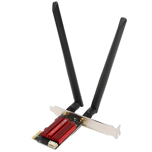 AX1800 Pro WiFi 6 PCIe WLAN-Karte, 1800 Mbit/s Dualband-Wireless-Adapter-Netzwerkkarte mit MU MIMO, WIFI6 PCIe Gigabit, Bluetooth 5.2, Extrem Niedrige Latenz, Unterstützt von Pyhodi