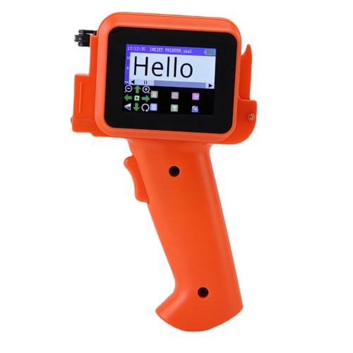 Mini Inkjet -Drucker, Smart 4 CPU -Handheld -Tintenstrahldrucker mit 2,4 -Zoll -HD -LED -Touchscreen, ohne Patrone 12,7 Mm für Text QR -Code Barcode Datum auf Holzplastikglas von Pyhodi