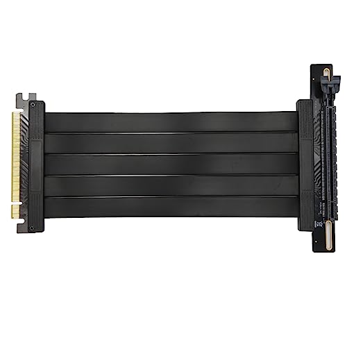 PCIe 4.0 X16 Riser Kabel, Gaming-Grafikkarten-Verlängerung Kabel 90 Grad Abgeschriebenes Hochgeschwindigkeits-rechtwinklig-GPU-Adapter Kabel für GPU-und PC-Fahrgestell von Pyhodi