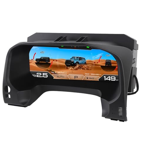 Pyhodi 12,3 Zoll Digital Dash Instrument Cluster, LCD Digital Panel Tachometer Auto Dashboard Ersatz Messgerät Cluster, Ersatz für 2018-2023 von Pyhodi