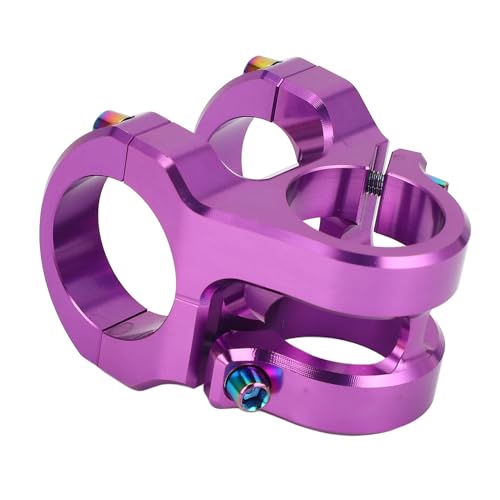 Pyhodi 31,8 X 35 Mm Kurzer Lenkervorbau, Fahrradvorbau, CNC-Aluminiumlegierung, Vorbau, Leichtes Hohles Design mit 31,8 Mm Klemmdurchmesser für Mountainbikes, DIY-Ersatz (Purple) von Pyhodi