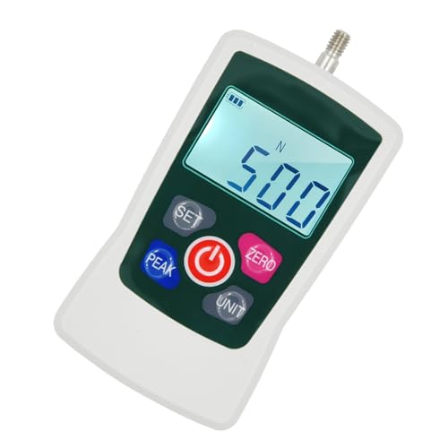 Pyhodi 500N Digitale Kraftmessgeräte Push -Pull -Messgerät für Spannungs- und Komprimierungstests mit Dem Schaltschaltschaltbildschirm Automatisch Grau Grün für Qual von Pyhodi