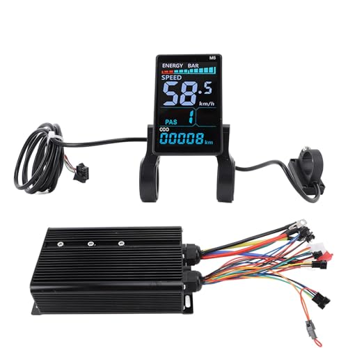 Pyhodi 72-V-80-A-Controller-Kit, Bürstenloser Motorcontroller und M5-LCD-Display mit Daumengashebel, Elektroroller-Modifikationskit für 72-V-5000-W-Motor, Elektroroller-Zubehör von Pyhodi
