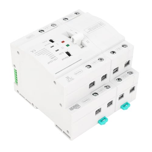Pyhodi Automatischer Übertragungsschalter, 40A Automatischer Übertragungsschalter 4P Ununterbrochen Doppelschalter für Generator Din Rail Mount, Elektrische Selektorschalter Din Rail Pyhodi Automatischer Übertragungsschalter, 40A Automatischer Übertragungsschalter 4P Ununterbrochen Doppelschalter für Generator Din Rail Mount, Elektrische Selektorschalter Din Rail von Pyhodi
