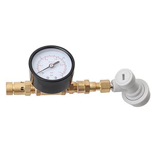 Pyhodi Brew Diaphragm Ball Lock Beer Spunding Valve Complete Kit, Beer Brew Einstellbares Druckentlastungsventil mit Ball Lock Gas Gauge 0 Bis 15 PSI für Home Bier Corny Beer Keg von Pyhodi