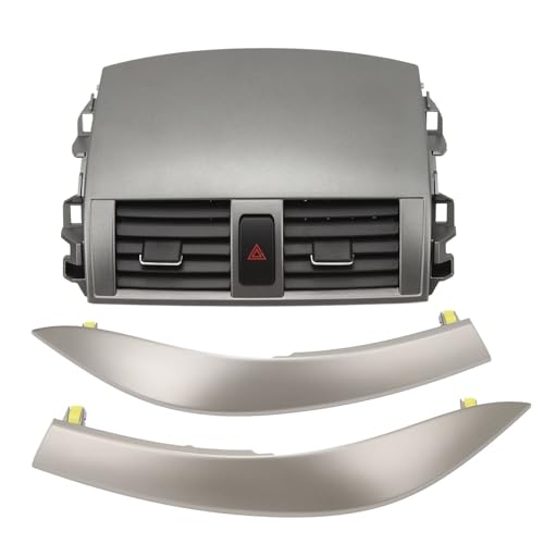 Pyhodi CENTER DASH AC AIR VENT -Outlet -Panel, Vorderluftgitter AC Entlüftung Inneneinheit Konsole MIT Zierlisten, 55670-02160 55436-02330 55435-0237 Eratz für 2009-201333337 von Pyhodi