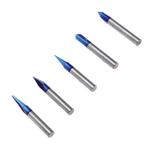 Pyhodi CNC Holzschnitzrouter Bit 5 -Tiefe -Set, Premium -Legierung 1/4 Zoll Shank für MDF, PVC, Acryl, Holz, Sperrholz, für Desktop -CNC -Maschinen der 3018 -Serie, 15 20 30 60 90 Grad Pyhodi CNC Holzschnitzrouter Bit 5 -Tiefe -Set, Premium -Legierung 1/4 Zoll Shank für MDF, PVC, Acryl, Holz, Sperrholz, für Desktop -CNC -Maschinen der 3018 -Serie, 15 20 30 60 90 Grad von Pyhodi
