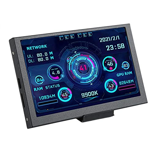 Pyhodi Computer-Temperaturmonitor, 5-Zoll-IPS-USB-Bildschirm AIDA64 PC-CPU-RAM-HDD-Datenmonitor PC-Sensor-Panel-Display, Computer-Temperaturanzeige Typ C-Unterbildschirm Pyhodi Computer-Temperaturmonitor, 5-Zoll-IPS-USB-Bildschirm AIDA64 PC-CPU-RAM-HDD-Datenmonitor PC-Sensor-Panel-Display, Computer-Temperaturanzeige Typ C-Unterbildschirm von Pyhodi