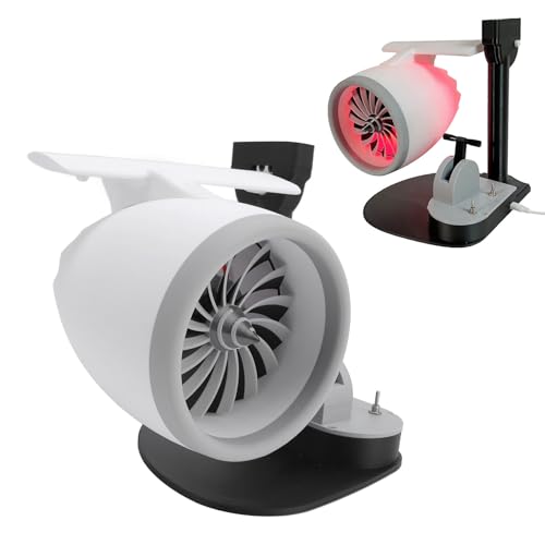 Pyhodi Desktop-Turboventilator mit Nebelfunktion, Rotem Rücklicht, Bietet Starken Luftstrom, Auffälliger USB-Kühlventilator-Luftbefeuchter in Motorform für Zuhause und das Büro von Pyhodi