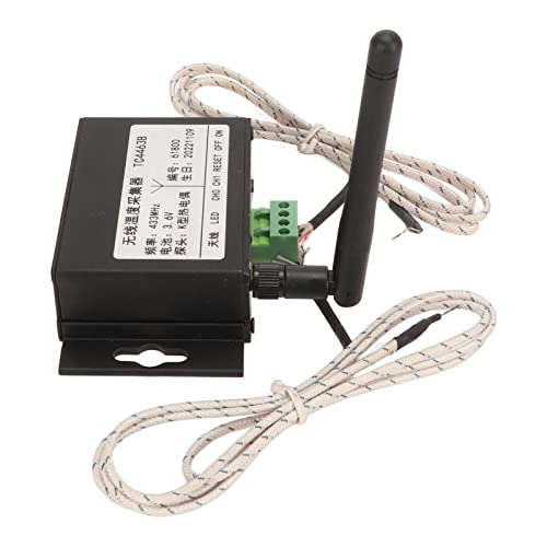 Pyhodi Drahtloser Temperaturkollektor, Rf 433mhz Aluminiumlegierung Iot Thermodetektor 200 Bdevice Akzeptiert 1200mah Iot Thermodetektor Drahtloser Signalkollektor Fürrubertragung von Pyhodi