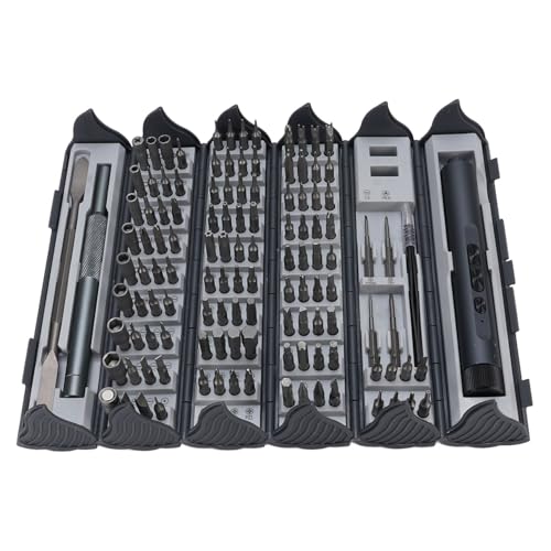 Pyhodi Elektrische Schraubendreher Set, 124 in 1 Mini -Präzisionsschraubendreher mit Lagerbox, Wiederaufladbares Reparaturwerkzeugkit für Elektronik -Telefonkamera Laptop -Uhren von Pyhodi