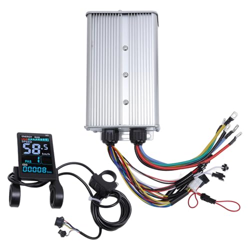 Pyhodi Elektrischer Roller Bürstenloser Controller, 48 V 60 V 72 V 60A Aluminium Legierung Bürstenloser Motor Controller mit LCD -Display -Panel und Selbstlernen für Elektrofahrrad Pyhodi Elektrischer Roller Bürstenloser Controller, 48 V 60 V 72 V 60A Aluminium Legierung Bürstenloser Motor Controller mit LCD -Display -Panel und Selbstlernen für Elektrofahrrad von Pyhodi