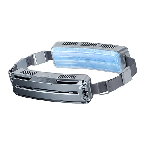 Pyhodi Gürtelventilator, Tragbarer Lüfter, Tragbares PCM-Kühlgewebe, Geräuscharm, ohne Flügel, Wiederaufladbar für Heißes Wetter von Pyhodi