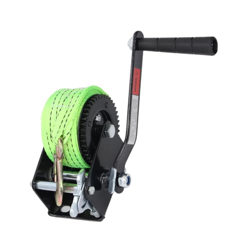 Pyhodi Handwinde, 600 Lbs Ziehkapazität, Bootsanhänger Winch Heavy Duty Seil Kurbel mit 5 M Polyesterkabel und Haken, Manuell Betriebene Handkurbelwinden für Anhängerboot ATV von Pyhodi