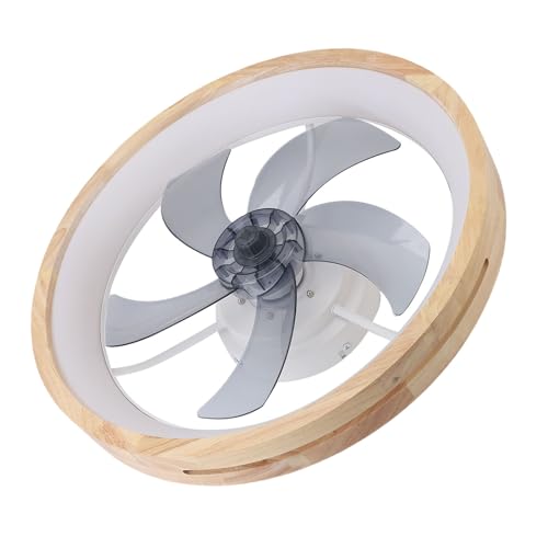 Pyhodi Holzverkleidung LED -Deckenventilator mit Leichten, Fernen Timer Stufenlosen Dimm 6 -Geschwindigkeiten, Ruhiger Motor Reversibler Richtung, Einfache Schnappkomponenten für von Pyhodi