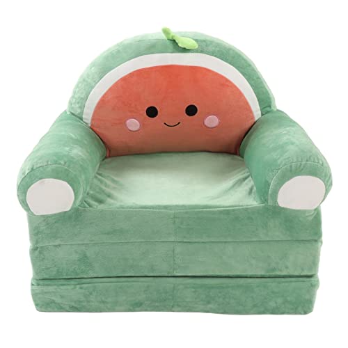 Pyhodi Kinder 2 in 1 Umwandelbares Sofa Zur Liege, Bequeme Aufklappbare Schlafcouch für Kinder und Niedliche Kleinkinderstühle Kindercouch, Faltbares Kindersofa, Rückenlehne, Sessel für (Grün) von Pyhodi