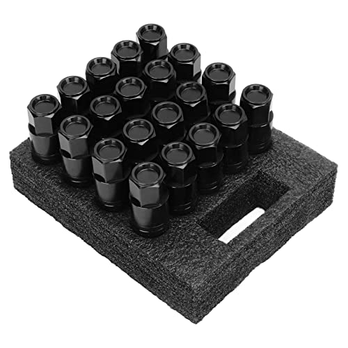 Pyhodi M14x1.5 Erweiterte 20 -pcs -Lug -Schrauben für Radabstandshalter, Kegelsitzschrauben Schäcker Muttern Taper Universal Car Accessoires für Auto, Wheeling -Stufen mit (BLACK) von Pyhodi