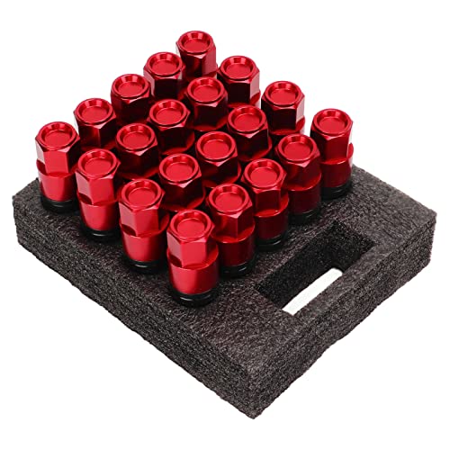 Pyhodi M14x1.5 Erweiterte 20 -pcs -Lug -Schrauben für Radabstandshalter, Kegelsitzschrauben Schäcker Muttern Taper Universal Car Accessoires für Auto, Wheeling -Stufen mit (Rot) von Pyhodi