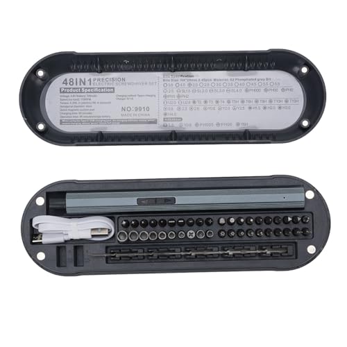 Pyhodi Mini-Elektroschrauber-Akku-Set, Elektroschrauber mit LED-Licht, Kabellos, Wiederaufladbar, Elektrowerkzeuge mit 45 Bits und Aufbewahrungsbox für Zuhause, Legierter Stahl Pyhodi Mini-Elektroschrauber-Akku-Set, Elektroschrauber mit LED-Licht, Kabellos, Wiederaufladbar, Elektrowerkzeuge mit 45 Bits und Aufbewahrungsbox für Zuhause, Legierter Stahl von Pyhodi