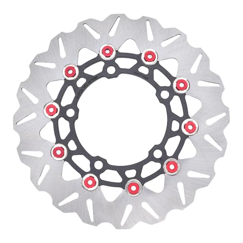 Pyhodi Motorradbremsscheibenscheiben -Rotor -Set, Vordere Bremsscheibenscheiben -Bremssattel 267 Mm Edelstahl -Sattel -Adapter -Kit -Anschlusspumpe für NMAX125 NMAX155 Aerox155 NVX155 (Rot) von Pyhodi