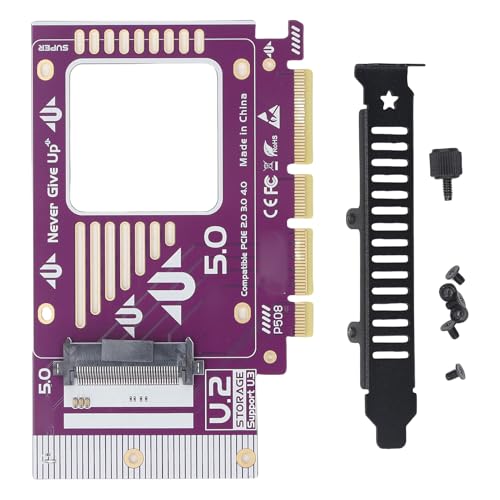 Pyhodi PCIe 5.0 Bis U.2 U.3 Adapter Verbessert die Leistung mit 12000 MB/s Übertragungsgeschwindigkeit, Unterstützt U.2 U.3 SSDs für PCIe 4.0 3.0 2.0 Slots, Vereinfachen Sie die Pyhodi PCIe 5.0 Bis U.2 U.3 Adapter Verbessert die Leistung mit 12000 MB/s Übertragungsgeschwindigkeit, Unterstützt U.2 U.3 SSDs für PCIe 4.0 3.0 2.0 Slots, Vereinfachen Sie die von Pyhodi