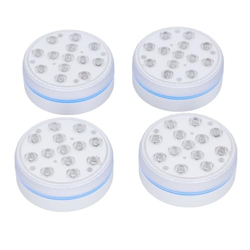 Pyhodi Pool-Lichter, 4 Stück, Verbesserte Wiederaufladbare Tauchbare LED-Lichter mit Fernbedienung, IP68, Wasserdicht, 16 Farben, Unterwasser-Pool-Lichter für Oberirdische von Pyhodi
