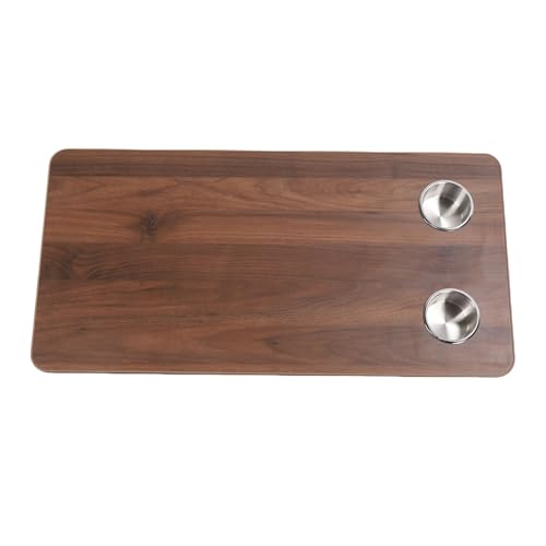 Pyhodi RV C, Bootstischtisch 31,5 X 175 Zoll Massivholz mit 2 Tasse Halter für RV -Wohnmobilyachtdeck (Holzfarbe) von Pyhodi