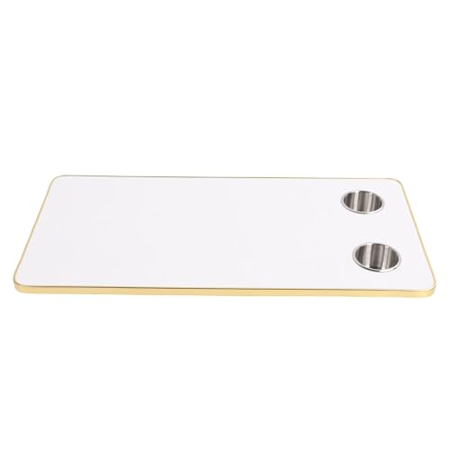 Pyhodi RV C, Bootstischtisch 31,5 X 175 Zoll Massivholz mit 2 Tasse Halter für RV -Wohnmobilyachtdeck (White) von Pyhodi
