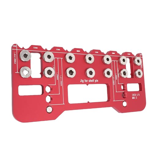 Pyhodi Regal Pin Jig, Aluminiumlegierschelfnadel -Bohr -Jig -Bohrer für Geradlinige Löcher, Bohrschrank -Hardware -Vorlage Holzbearbeitungswerkzeuge, Holzbearbeitung Möbelgarderobe von Pyhodi
