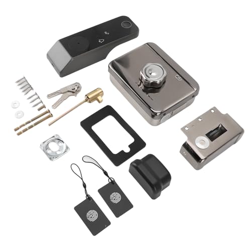 Pyhodi Smart Lock Fingerabdrucktür Schloss, Professionelle Altmodische Sicherheitstür Edelstahl IP66 Abdichtung Elektronischer Fingerabdruck Kombination Verriegelung für Innenräume Im von Pyhodi