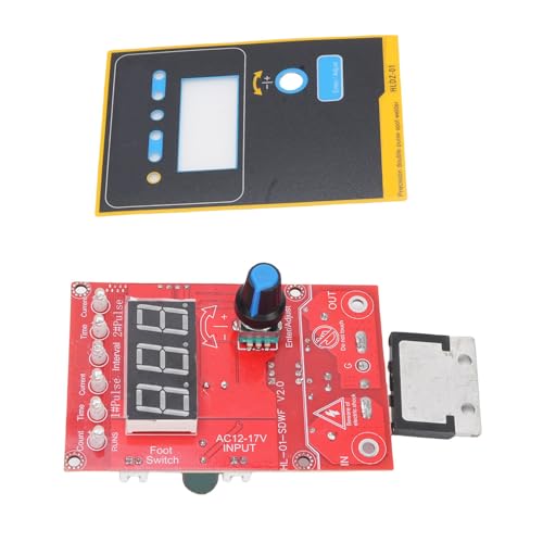 Pyhodi Spot-Schweißer-Modul 100A Zeiten-Steuerung Schweiß Modul Digital LCD-Spot-Schweißer-Doppel-Impuls-Encoder, Digital-Display mit Doppeltem Impuls-Strom-Controller-Schweiß Gerät (220V) von Pyhodi