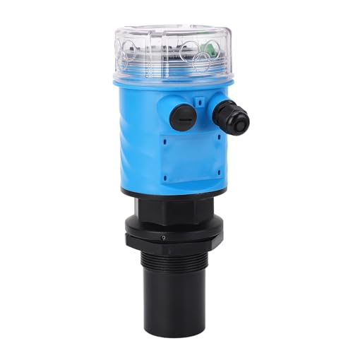 Pyhodi Ultraschall-Wasserstandssensor, LED-Anzeige 4-20 MA Flüssigkeitstiefenmesser-Sender für Wassertank, Wasserflüssigkeitstiefenmesser mit Temperaturanzeige, Breite (0-5m) von Pyhodi