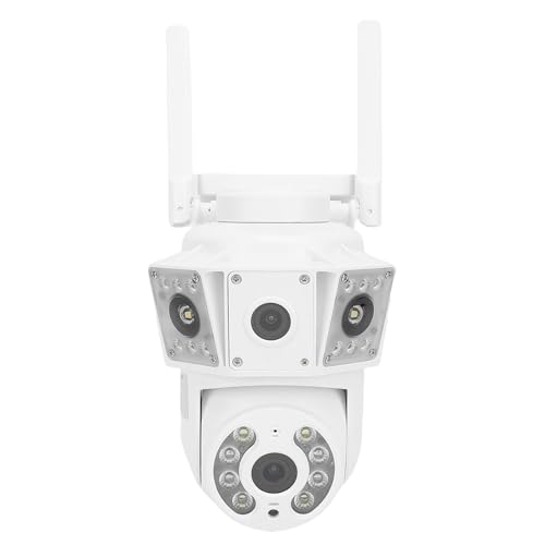 Pyhodi Weitwinkelkamera, Home -Überwachungskamera mit Zwei Objektiven, Farb Nachtsicht, 2MP Outdoor -Überwachungskamera mit Menschlicher Erkennung und -Speicher für 5 oder IOS (EU-Stecker) von Pyhodi