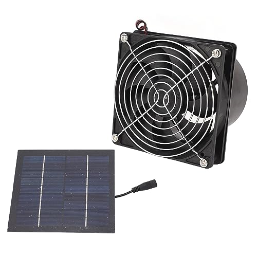 Solar-Abluftventilator, Leistungsstarkes 50-W-Solarpanel und Ventilator mit Hoher Windgeschwindigkeit, Effektive Luftzirkulation und Kühlung, Geeignet für die Belüftung von von Pyhodi
