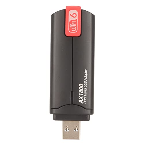 USB-Adapter für PC, Dualband-WLAN-Adapter 1800 Mbit/s, 2,4 GHz 5 GHz USB3.0-Schnittstelle mit um 180° Drehbaren Dual-3dbi-Antennen, Unterstützt Windows10 Windows11, Plug and Play USB-Adapter für PC, Dualband-WLAN-Adapter 1800 Mbit/s, 2,4 GHz 5 GHz USB3.0-Schnittstelle mit um 180° Drehbaren Dual-3dbi-Antennen, Unterstützt Windows10 Windows11, Plug and Play von Pyhodi