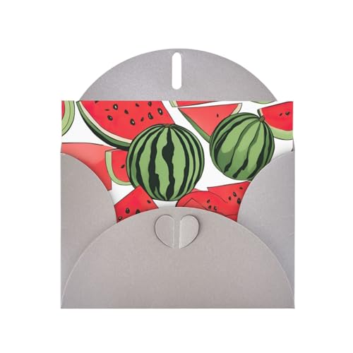 Geschenkkarten mit rotem Wassermelonen-Druck, Unisex, Geburtstagskarten, Dankeskarten mit Umschlägen Geschenkkarten mit rotem Wassermelonen-Druck, Unisex, Geburtstagskarten, Dankeskarten mit Umschlägen von Pyjwyfmy