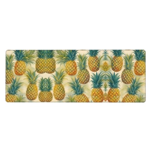 Große Tastaturmatte mit Ananas-Druck, Gaming-Tastaturmatte, groß und lang, volle Schreibtischunterlage für Laptop von Pyjwyfmy