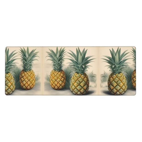 Große Tastaturmatte mit Ananas-Druck, Gaming-Tastaturmatte, groß und lang, volle Schreibtischunterlage für Laptop von Pyjwyfmy