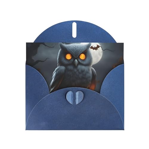 Halloween-Geschenkkarten, Motiv: Eule, Geist, Kürbis, Unisex, Geburtstagskarten, Dankeskarten mit Umschlägen Halloween-Geschenkkarten, Motiv: Eule, Geist, Kürbis, Unisex, Geburtstagskarten, Dankeskarten mit Umschlägen von Pyjwyfmy