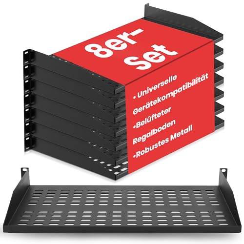 PYLE Fachboden für Netzwerkschrank & Serverschrank – Shelf für 19 Zoll Rack – Regalboden & Einlegeboden aus Metall – 8er Set – 1HE Rackmount – Traglast 50 kg – Schwarz – Computer & Server-Racks PYLE Fachboden für Netzwerkschrank & Serverschrank – Shelf für 19 Zoll Rack – Regalboden & Einlegeboden aus Metall – 8er Set – 1HE Rackmount – Traglast 50 kg – Schwarz – Computer & Server-Racks von Pyle
