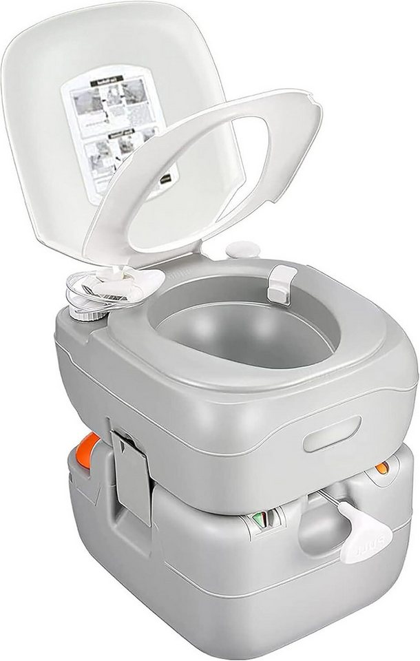 Pyle Campingtoilette SereneLifeHome Tragbare Toilette für den Aussenbereich mit Tragetasche, Reisetoilette mit Füllstandsanzeige, eingebaute Tragegriffe von Pyle
