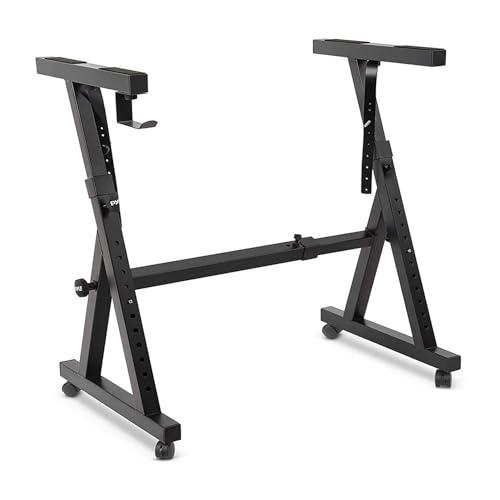 Pyle Keyboardständer höhenverstellbar, Z-Form Klavierständer, E-Piano Ständer, breitenverstellbar, stabil bis 38 kg – Keyboard Halterung für Digitalpiano, Stage Piano, MIDI Keyboard, 56–90 cm von Pyle