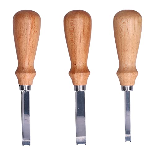 3 Stück Leder Rand Bevelers 4 6 8mm Edelstahl langlebig gebogenes Design Komfortable Grip Edge Beveler von Pyltha