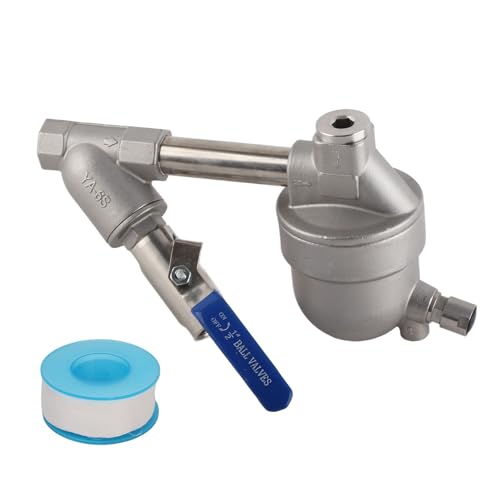 Automatischer Kondensatableiter Aus Edelstahl, Kompressor Ablassventil DN15 / DN6, 1.6MPa Maximale Druck - Korrosionsbeständig, Geräuschfrei, Ideal Für Lufttank und Pneumatiksyst (Typ 2) von Pyltha